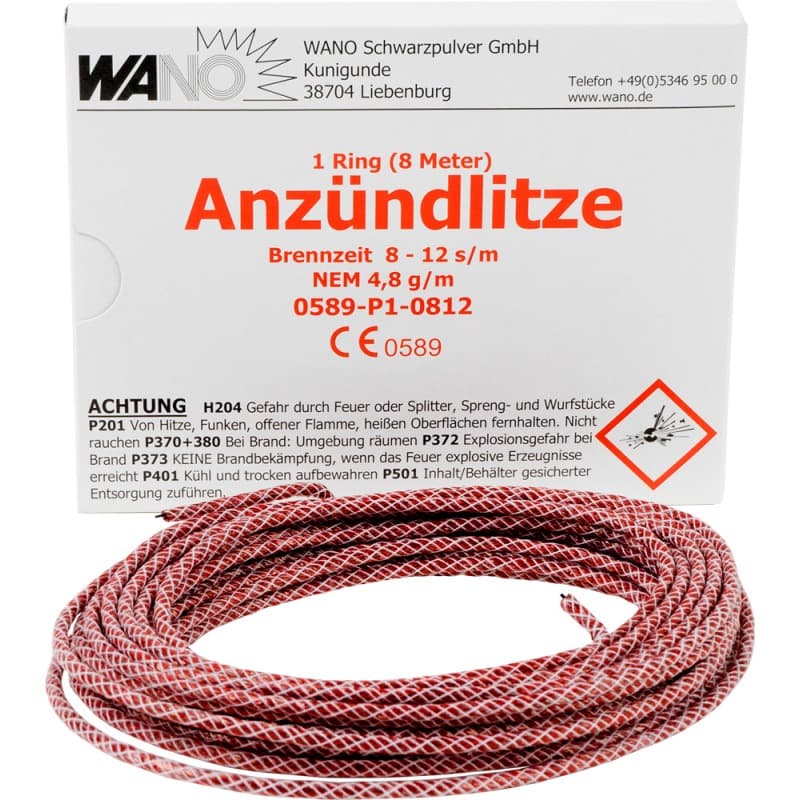 ANZUENDLITZE 8m ROT    8-12s/m Feuerwerk kaufen in Frauenfeld - Felix Feuerwerk