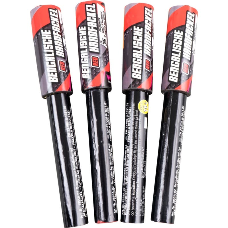 BENGAL. HANDFACKEL 4 X ROT Feuerwerk kaufen in Frauenfeld - Felix Feuerwerk