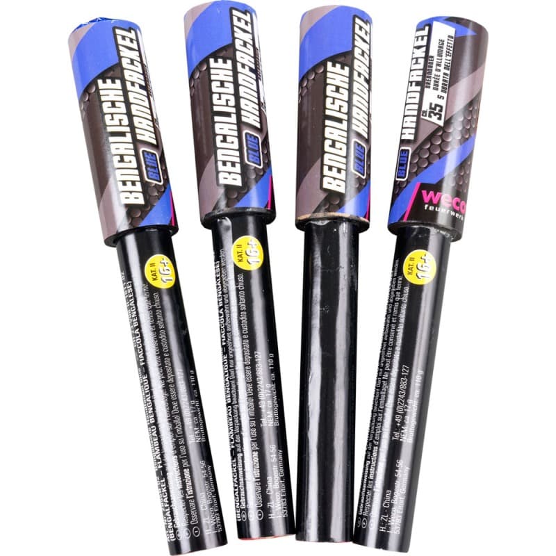 BENGAL. HANDFACKEL 4 X BLAU Feuerwerk kaufen in Frauenfeld - Felix Feuerwerk