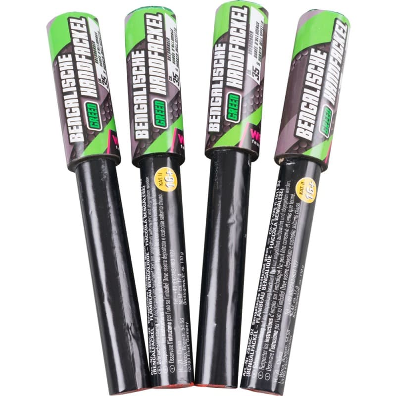 BENGAL. HANDFACKEL 4 X GRÜN Feuerwerk kaufen in Frauenfeld - Felix Feuerwerk