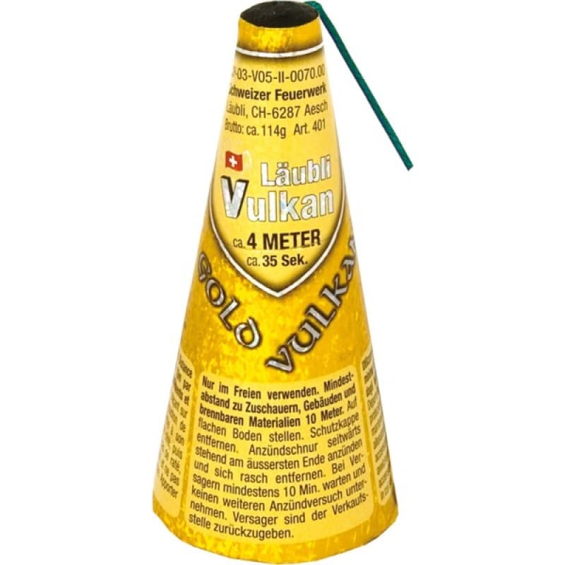 VULKAN GOLD        11cm/ 35Sek - Vulkane Zuckerstöcke Feuerwerk kaufen Frauenfeld