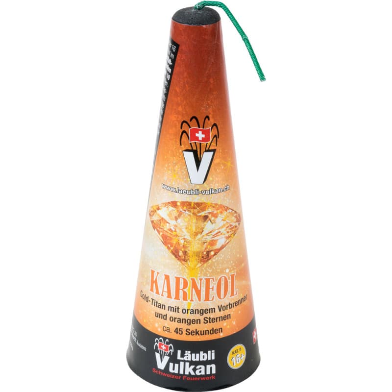 Oranger KARNEOL Vulkan 45 Sek. Feuerwerk kaufen in Frauenfeld - Felix Feuerwerk