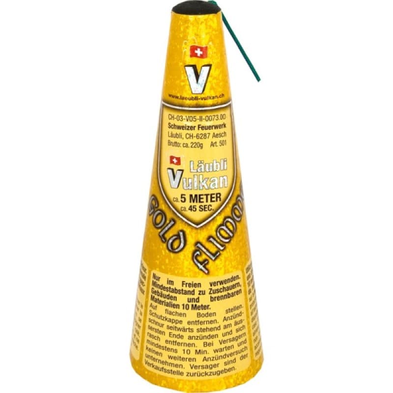 VULKAN GOLD        16cm/ 45sek - Vulkane Zuckerstöcke Feuerwerk kaufen Frauenfeld