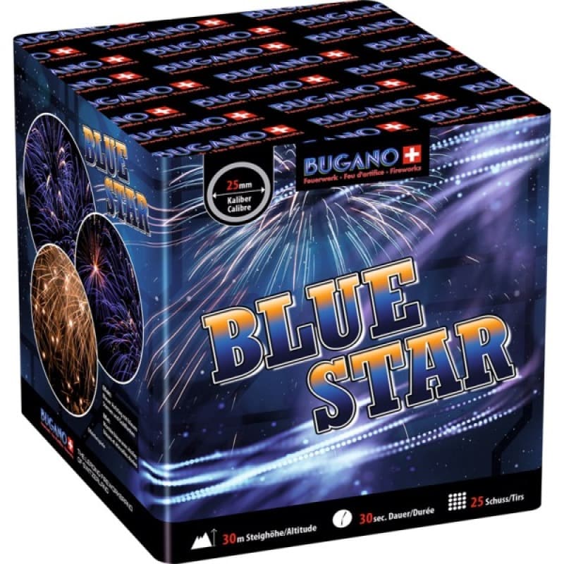 BLUE STAR 25 Schuss 25mm Feuerwerk kaufen in Frauenfeld - Felix Feuerwerk