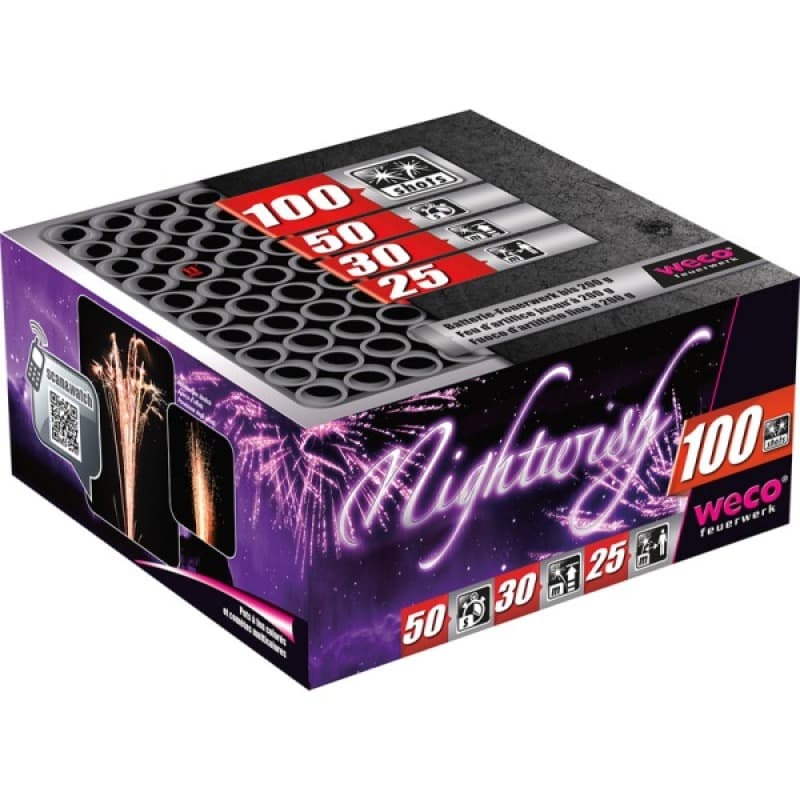 NIGHTWISH 100 SCHUSS - leise - Batterien Töpfe Variationen Feuerwerk kaufen Frauenfeld