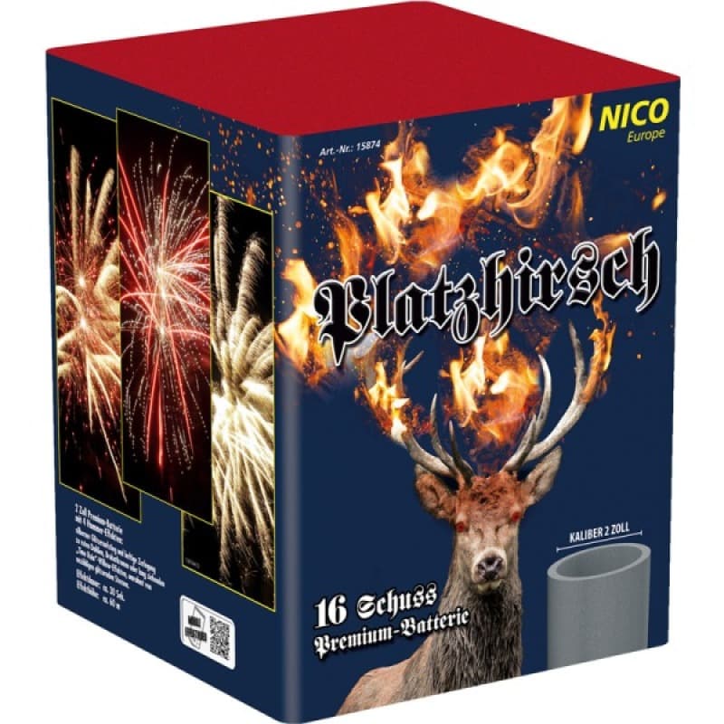 PLATZHIRSCH 16 Schuss 48mm Feuerwerk kaufen in Frauenfeld - Felix Feuerwerk