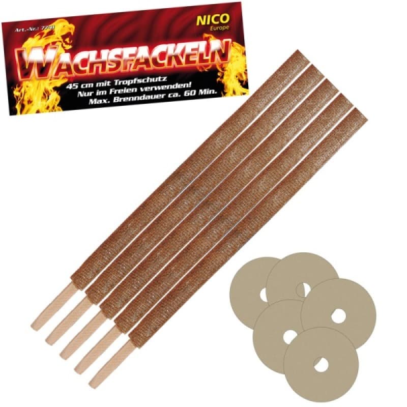 WACHSFACKEL (45cm) 5er Beutel Feuerwerk kaufen in Frauenfeld - Felix Feuerwerk