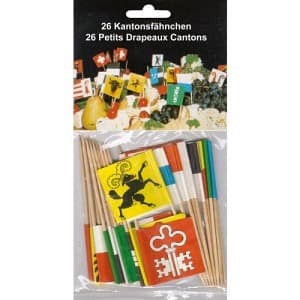 PATISSERIEFAHNE KANTONE 26 STK - Fähnli aus Papier Feuerwerk kaufen Frauenfeld