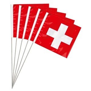 PLASTIKFÄHNLI CH 20cm 5er Holz - Fähnli aus Plastik Feuerwerk kaufen Frauenfeld