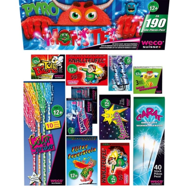 PYRO MONSTER JUGENDSORTIMENT - Beutelpackungen Kleinsortiment Feuerwerk kaufen Frauenfeld