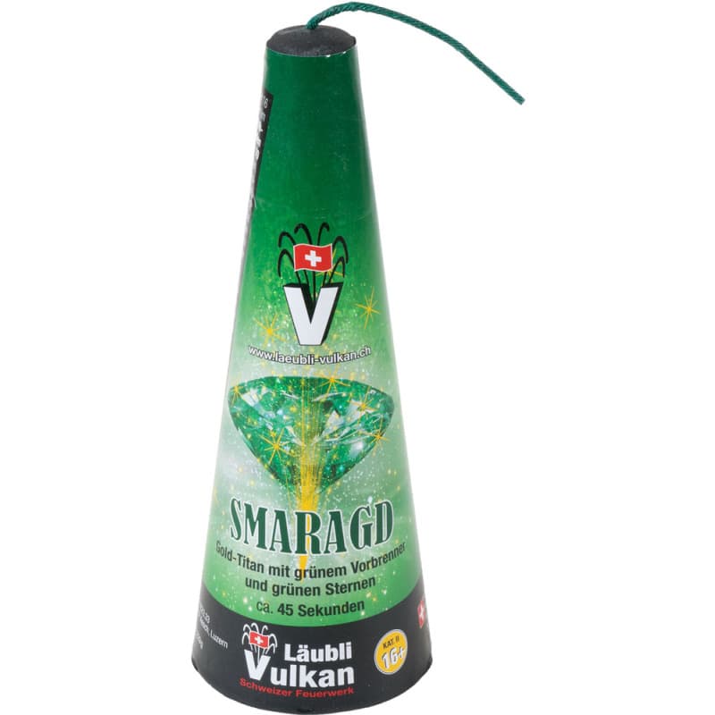 Grüner SMARAGD Vulkan 45 Sek. - Vulkane Zuckerstöcke Feuerwerk kaufen Frauenfeld
