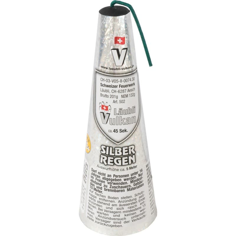VULKAN SILBER 16cm/ 45sek - Vulkane Zuckerstöcke Feuerwerk kaufen Frauenfeld