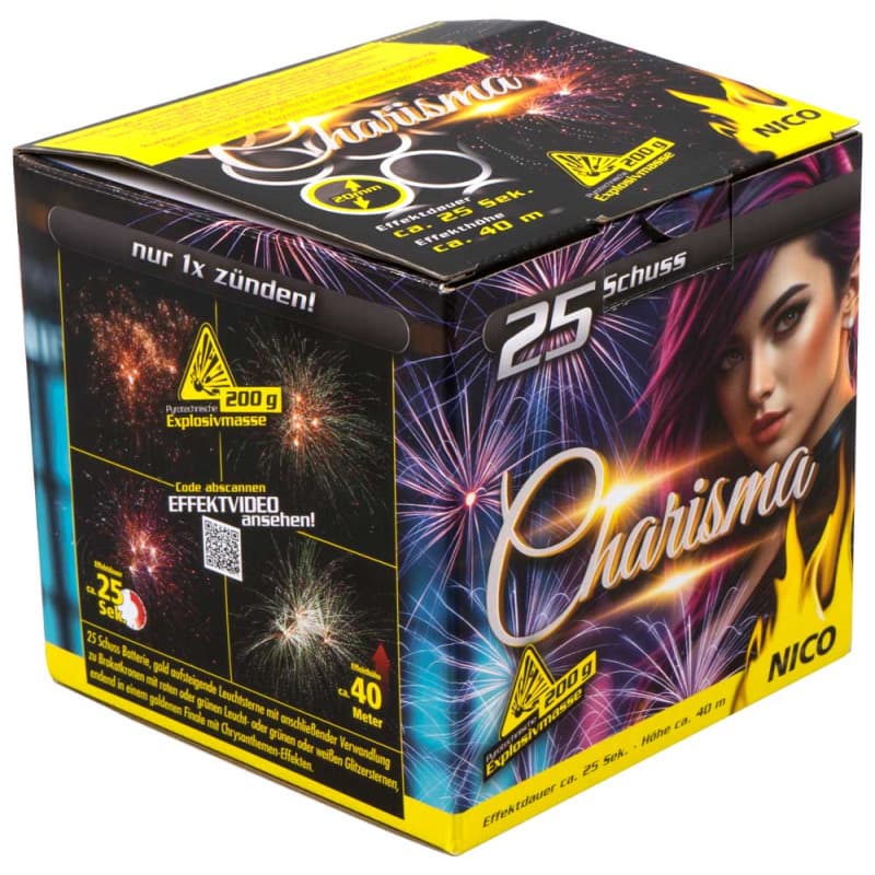 CHARISMA 25 Schuss Kal. 20mm - Batterien Töpfe Variationen Feuerwerk kaufen Frauenfeld
