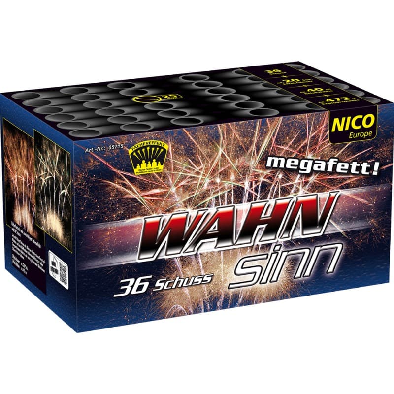 WAHNSINN BATTERIE 36 Schuss Feuerwerk kaufen in Frauenfeld - Felix Feuerwerk